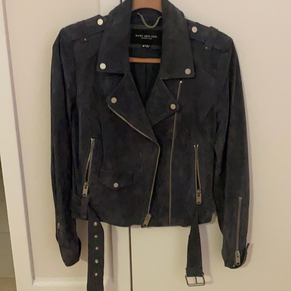 Suede Jacket. Marc New York. Slate Blue. Wore once. Medium